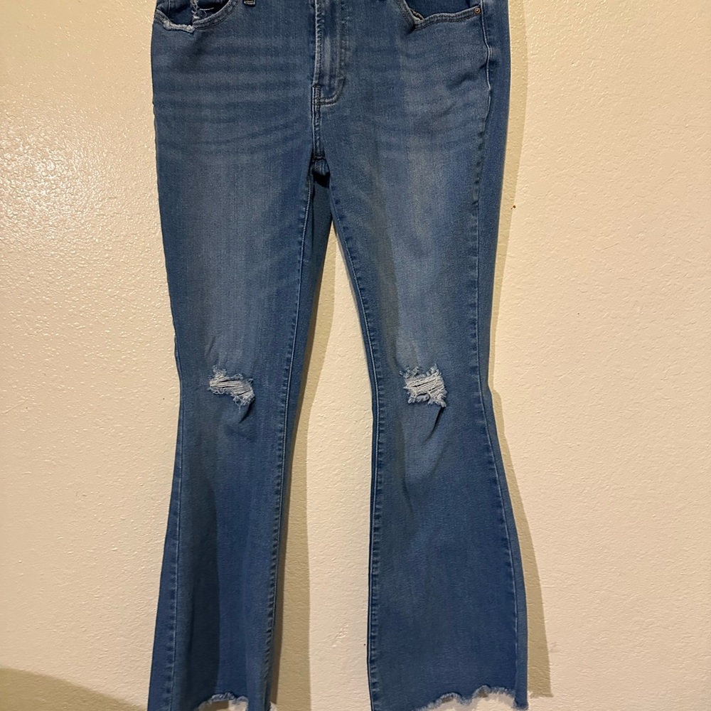 Women's Blue Distressed Jeans